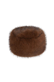 Helen Moore Faux Fur Pillbox Hat Mahogany