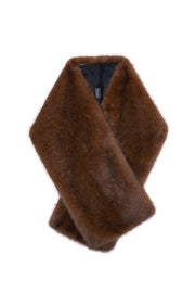 Helen Moore Faux Fur Stole Mahogany