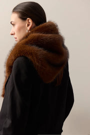 Helen Moore Triangle Scarf Mahogany