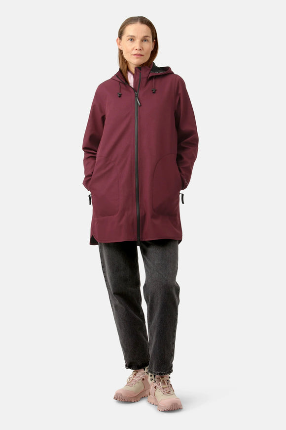 Maroon raincoat on sale