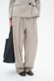 InWear Wei Pleated Trousers Light Grey Melange