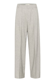 InWear Wei Pleated Trousers Light Grey Melange