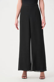 Joseph Ribkoff Wide Leg Chiffon Pants Black