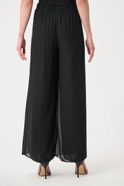 Joseph Ribkoff Wide Leg Chiffon Pants Black