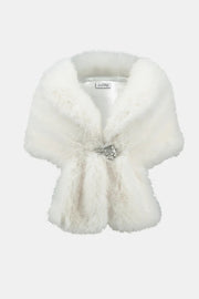 Joseph Ribkoff Faux Fur Cover Up Vanilla