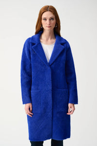 Joseph Ribkoff Faux Fur Coat Royal Sapphire