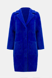 Joseph Ribkoff Faux Fur Coat Royal Sapphire