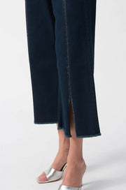 Joseph Ribkof High Waist Cropped Dark Denim Jeans