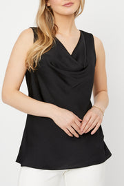 Joseph Ribkoff Satin Sleeveless Top Black