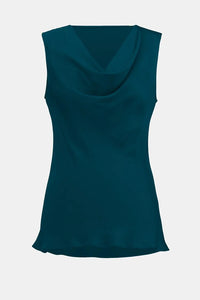 Joseph Ribkoff Satin Sleeveless Top Pacific Blue