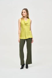 Joseph Ribkoff Satin Sleeveless Top Wasabi