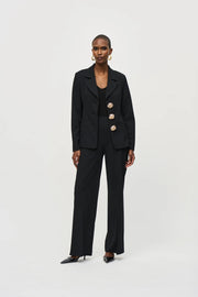 Joseph Ribkoff Blazer With Oversized Gold Buttons Black