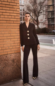 Joseph Ribkoff Blazer With Oversized Gold Buttons Black