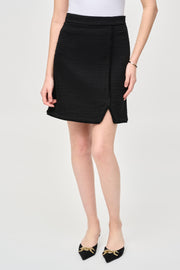 Joseph Ribkoff High Rise Boucle Woven Skirt Black