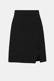 Joseph Ribkoff High Rise Boucle Woven Skirt Black