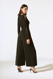 Joseph Ribkoff Silky Knit Culotte Jumpsuit Black