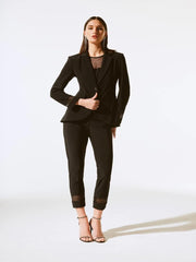 Joseph Ribkoff Blazer With Mesh Detail Black