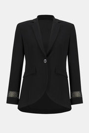 Joseph Ribkoff Blazer With Mesh Detail Black