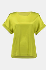 Joseph Ribkoff Satin Front Top Wasabi