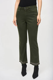 Joseph Ribkoff Cropped Denim Jeans Iguana Khaki