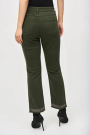 Joseph Ribkoff Cropped Denim Jeans Iguana Khaki