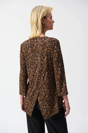 Joseph Ribkoff Leo Print Flare Tunic