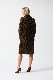 Joseph Ribkoff Leopard Print Faux Fur Coat