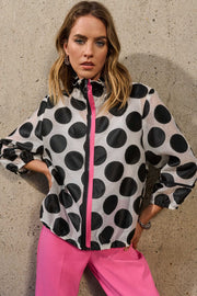 Joseph Ribkoff Polka Dot Jacket White/Black