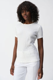 Joseph Ribkoff Crew Neck Top Vanilla