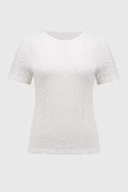 Joseph Ribkoff Crew Neck Top Vanilla