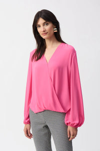 Joseph Ribkoff Georgette Boxy Top Bubble Gum