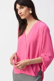 Joseph Ribkoff Georgette Boxy Top Bubble Gum