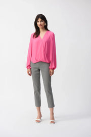 Joseph Ribkoff Georgette Boxy Top Bubble Gum