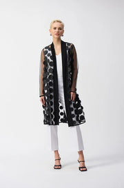 Joseph Ribkoff Dot Print Cover Up Black