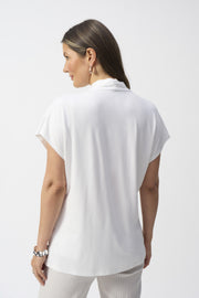 Joseph Ribkoff V-Neck Top Vanilla