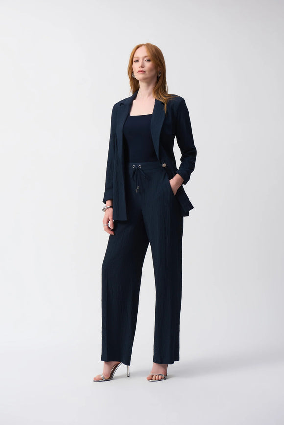 Joseph Ribkoff Wide Leg Pull-On Trouser Midnight Blue