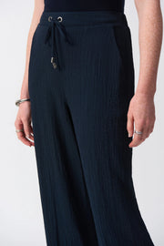 Joseph Ribkoff Wide Leg Pull-On Trouser Midnight Blue