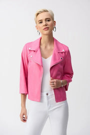 Joseph Ribkoff Faux Suede Jacket Bubble Gum