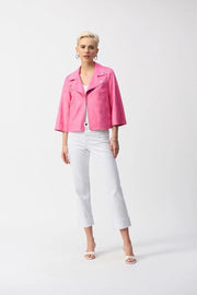 Joseph Ribkoff Faux Suede Jacket Bubble Gum