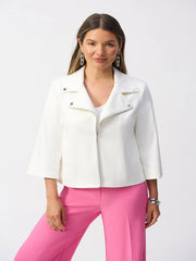 Joseph Ribkoff Faux Suede Jacket Vanilla