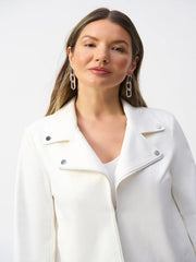 Joseph Ribkoff Faux Suede Jacket Vanilla