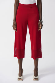 Joseph Ribkoff Cropped Wide Leg Trouser Radiant Red