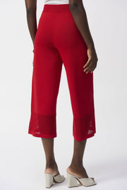 Joseph Ribkoff Cropped Wide Leg Trouser Radiant Red