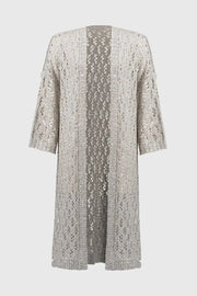 Joseph Ribkoff Open Front Knit Cover Up Champagne