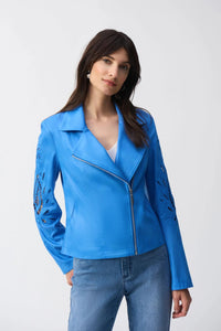 Joseph Ribkoff Faux Suede Jacket Coastal Blue