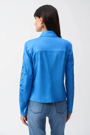 Joseph Ribkoff Faux Suede Jacket Coastal Blue