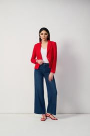 Joseph Ribkoff High Waist Wide Leg Denim Blue Jeans