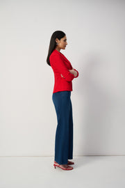 Joseph Ribkoff High Waist Wide Leg Denim Blue Jeans