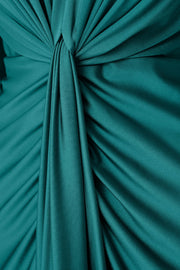Joseph Ribkoff Draped V-neck Sheath Dress Opulent Green