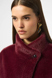 Joseph Ribkoff Faux Fur Jacket Merlot